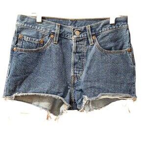 Levi’s 501 Y2K Cutoff Jean Shorts Raw Hem Festival Vintage Size 26